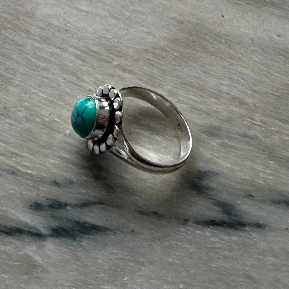 NWOT Sundance Desert Bloom Ring, Turquoise, Sterling Silver - Picture 3 of 5